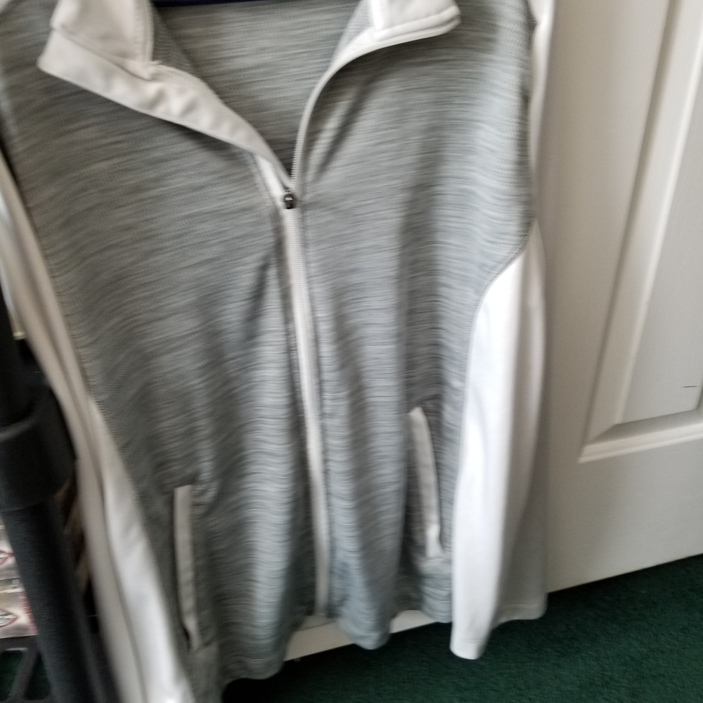 Women's Gray and White Jacket